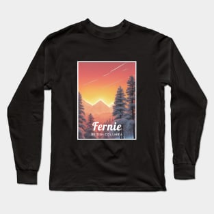 Fernie British Columbia Canada ski Long Sleeve T-Shirt